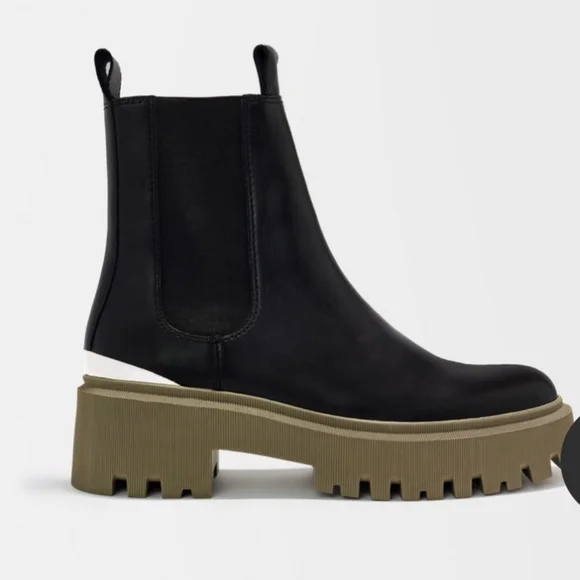 Maje Black and Brown Chelsea Ankle Boots - Picture 5 of 11